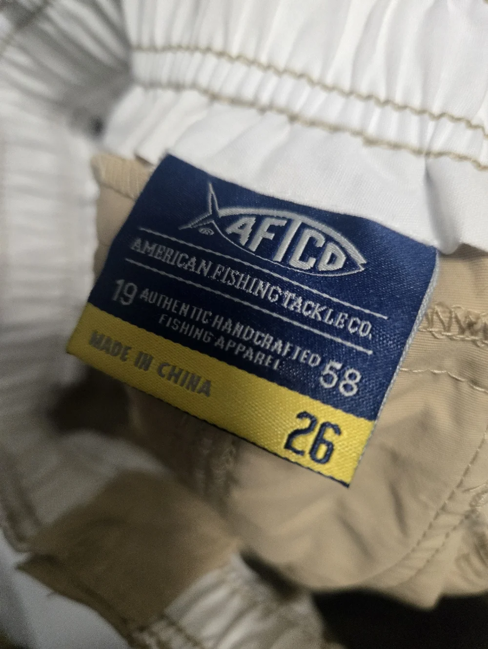 Teen Fishing Khaki Pants AFTCO Size 26.  New With Tags, For Kids Dont Like Bugs! - Picture 6 of 10